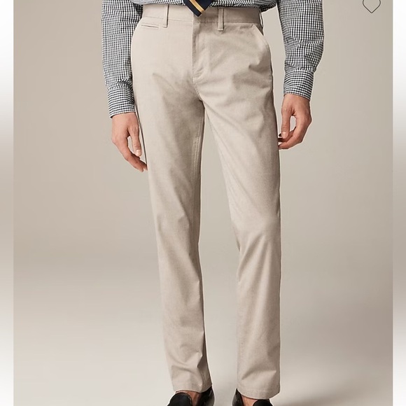 J crew Oxford khaki 484 Slim-fit tech oxford pant - Picture 1 of 7